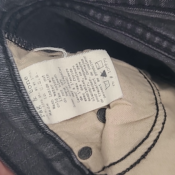 Rag & Bone black skinny jeans raw hem size 27 - Picture 12 of 12